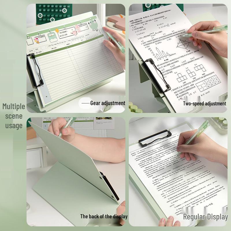 Durable A4 Vertical Clipboard with Writing Pad and Thickened Clips