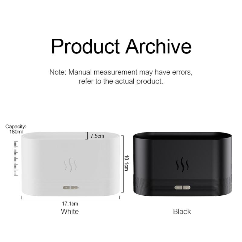 Difuzor de aromă Umidificator de aer Dispozitiv de producere a ceață rece cu ultrasunete Fogger Led Ulei esențial Lampă cu flacără Difuzor