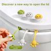 2Pcs/Set Toilet Lid Lifter Multi-Stage Adjustment Prevents Slipping Secure No-touch Toilet Lid