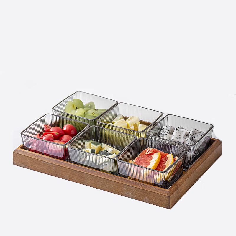 

Huihuang Glass Fruit and Snack Plate Set