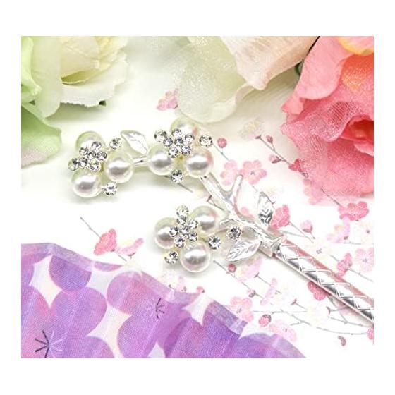Miaomyao Hairpin Kanzashi, Single Piece, Japanese Attire, Tomesode, Kimono Hair Accessory, Metal, Couple, Antique Flower, Cherry Plum Peach Plum,