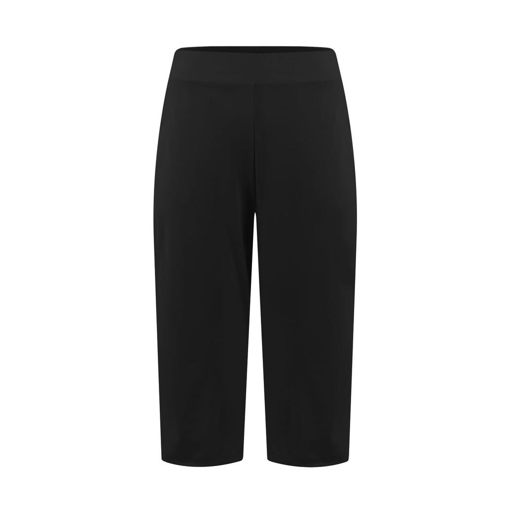 Women's Cropped Pants With Pockets Lightweight Caual Loose Trousers
