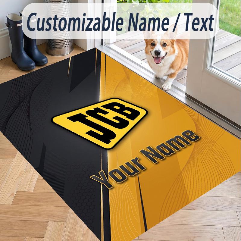 Custom Text Printed Rug JCB Non Slip Floor Carpet For Home Room Decor