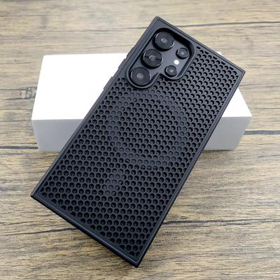 Luxury Cooling Heat Dissipation Magsafe Magnetic Phone Case For Samsung Galaxy S25 S24 S23 S22 Ultra FE Plus Breathable Grid Mesh Cover