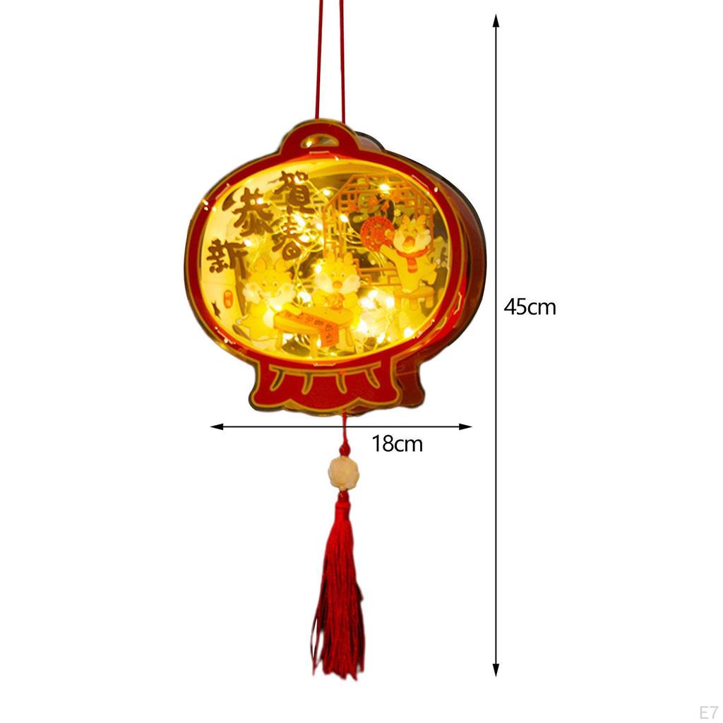 Chinese Year Lantern Making Dragon Lantern, DIY Spring Festival Portable for