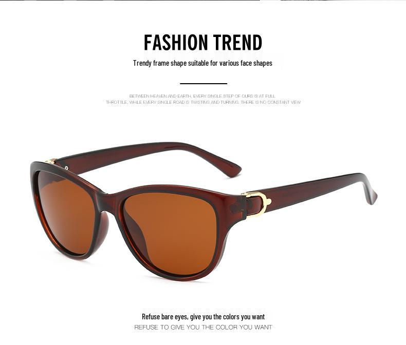 Women's Trendy Round Metal Mixed Polarized Retro Sunglasses 8629