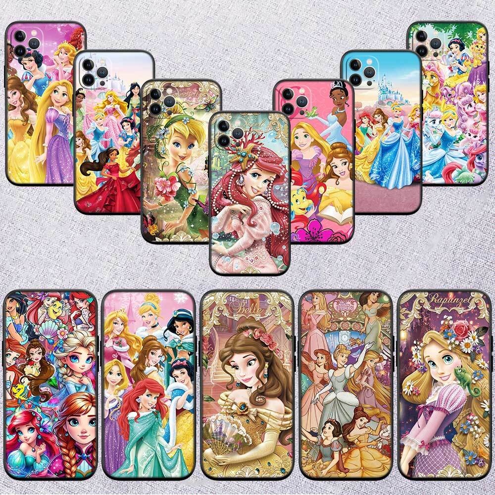 Disney Princess Phone Case for Redmi Note 12 12S 12C 13 13C 13R 14 14S 14R 14C 11A 13X A3 A3X A4 A5 Pro Max Plus