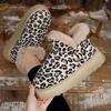 Fashion Women Snow Boots Winter 2025 New Round Head Leopard Shoes for Women Anti-slip Wear-resistant Ankle Boots Women Zapatos De Mujer