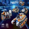 5 in 1 STEM Building Set with LED Light, APP & Remote Controlled Cars Building Toys Kit, RC Robot Tank Sleigh Tracked Racer 554 PCS, Toy Gifts for
