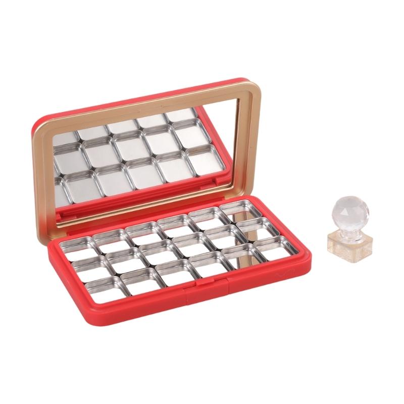 Cosmetic Storage Box With Strong Magnetic To Secure Eyeshadow Blush Highlighter Portable