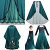 Costume da Principessa Anna di Frozen Vestito Mantello Completo Travestimento Festa