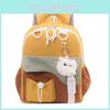 Childrens Color Blocked Backpack With Plush Pendant For Daily School