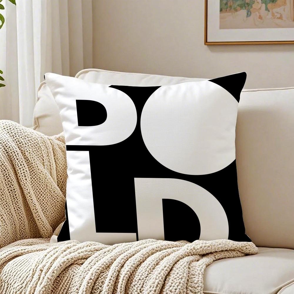 Black White Quote Pillow Modern Decor Cushion Cushion Cover Pillowcase Antidustmite Living Room Sofa Decor Cushion Room