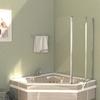 VidaXL Bath Enclosure 2 Pcs 104x130 Cm Tempered Glass Transparent