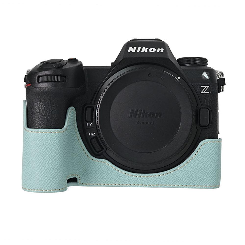 Magnetic PU Leather Camera Half Case for Nikon Z6III Z63 Bottom Battery Opening Body Cover