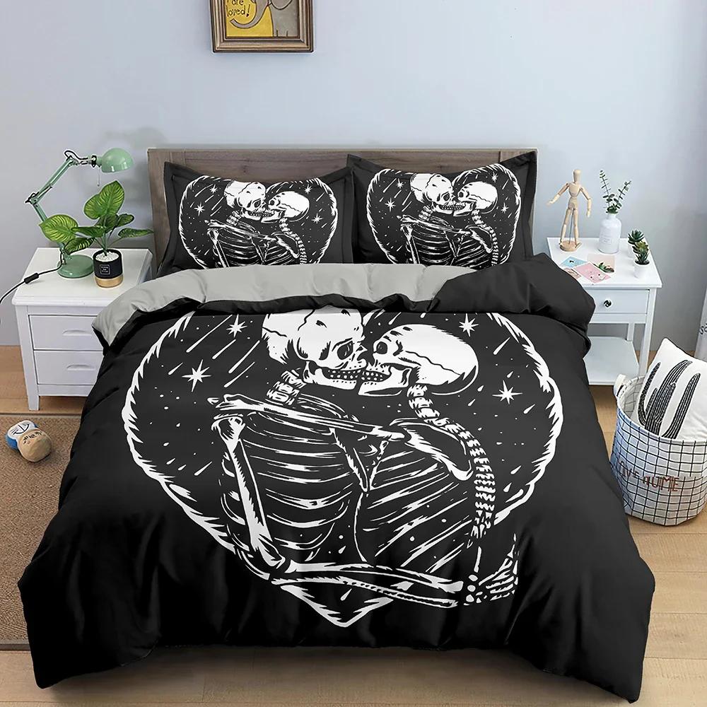 Zestaw Poszwy na Kołdrę Lovers Kiss Zestaw Pościeli z Osobowością do Sypialni Dziewczęcej Rozmiar Twin Full Queen King Pokrowiec na Kołdrę z Poszewką na Poduszkę