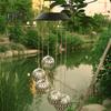 Solar Wind Chime Garden Metal Orb Wind Chime with Color-Changing Solar Lights Outdoor Decor Light-up Wind Chime for Porch Patio Balcony Decoration