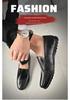 Men's Handmade Slip-On Leather Loafers - Autumn British Style, Casual & Business, Soft Sole Driving Shoes