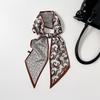 Double-layer scarf, streamer, women's cashew print silk scarf, long strip, high-end sense binding bag decoration, suit scarf, silk scarf wholesale
