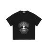 Black T Shirt Tree Roots and Branches Print Casual Wear for Men and Women Streetwear Fashion Summer Outfit