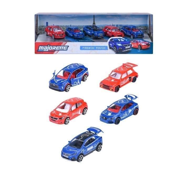 Coffret Cadeau French Touch 5 Véhicules - MAJORETTE - Modeles français, monuments Paris - 2 exclusifs - Échelle 1/64 - Des 3 ans