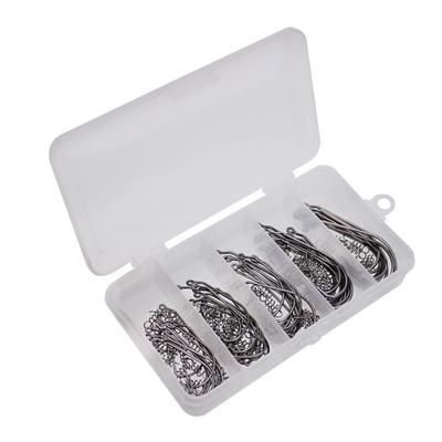 50 Pezzi Ami Jig in Acciaio ad Alto Carbonio per Esche Morbide Worm con Spilli di Blocco a Molla Twist