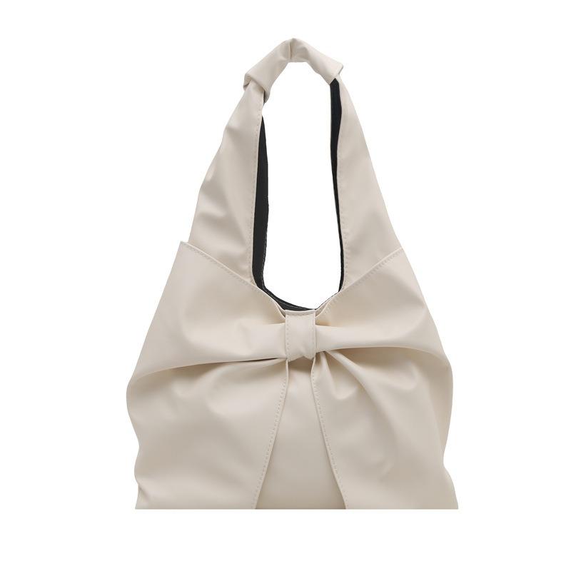 Large capacity tote bag summer new fashion simple shoulder bag bow underarm bag versatile handbag