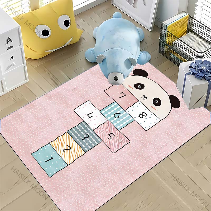 Alfombra Rayuela Multitalla Juego Infantil Antideslizante Alfombra de Piso Adecuada para Sala de Estar Habitación Infantil Disponible en Todas las Estaciones