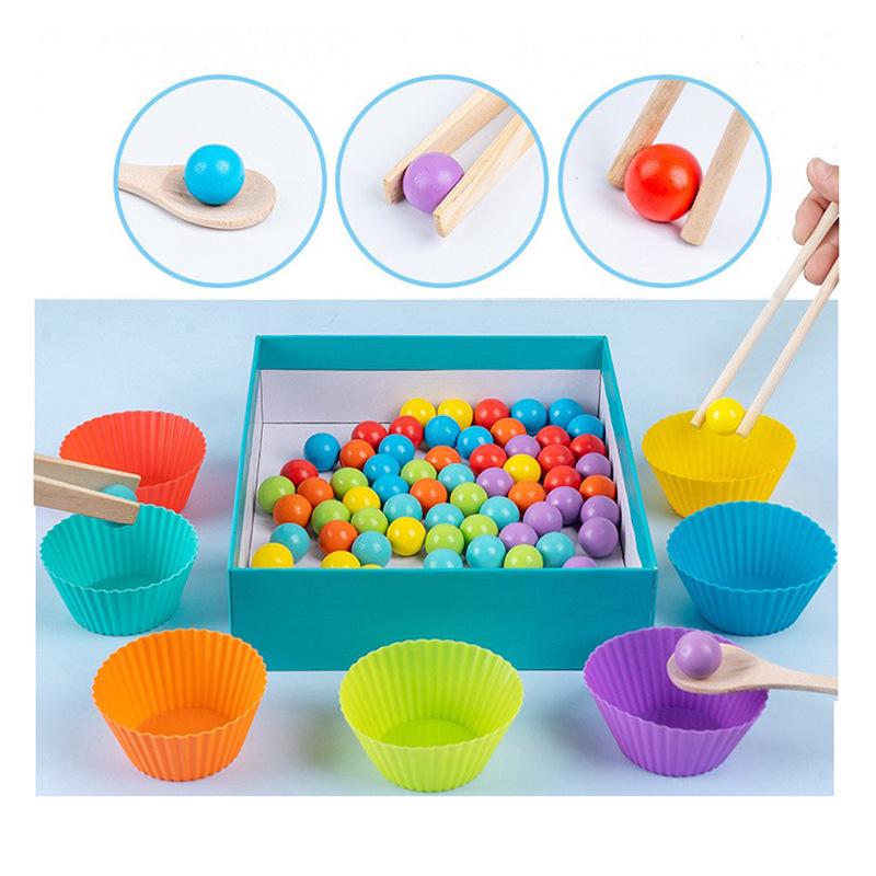 Wooden Number Operation Flashcards & Beads Puzzle Game for Kids