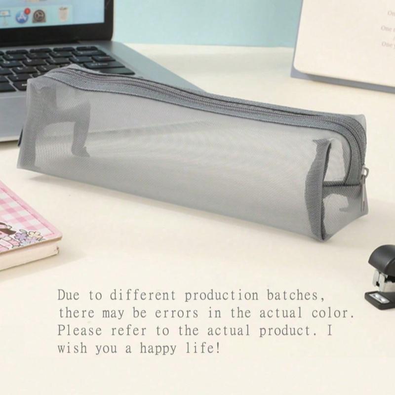 1 Stück Transparente Netz-Federtasche, Tragbare Aufbewahrung Geeignet für Schüler, Multifunktionale Transparente Federtasche