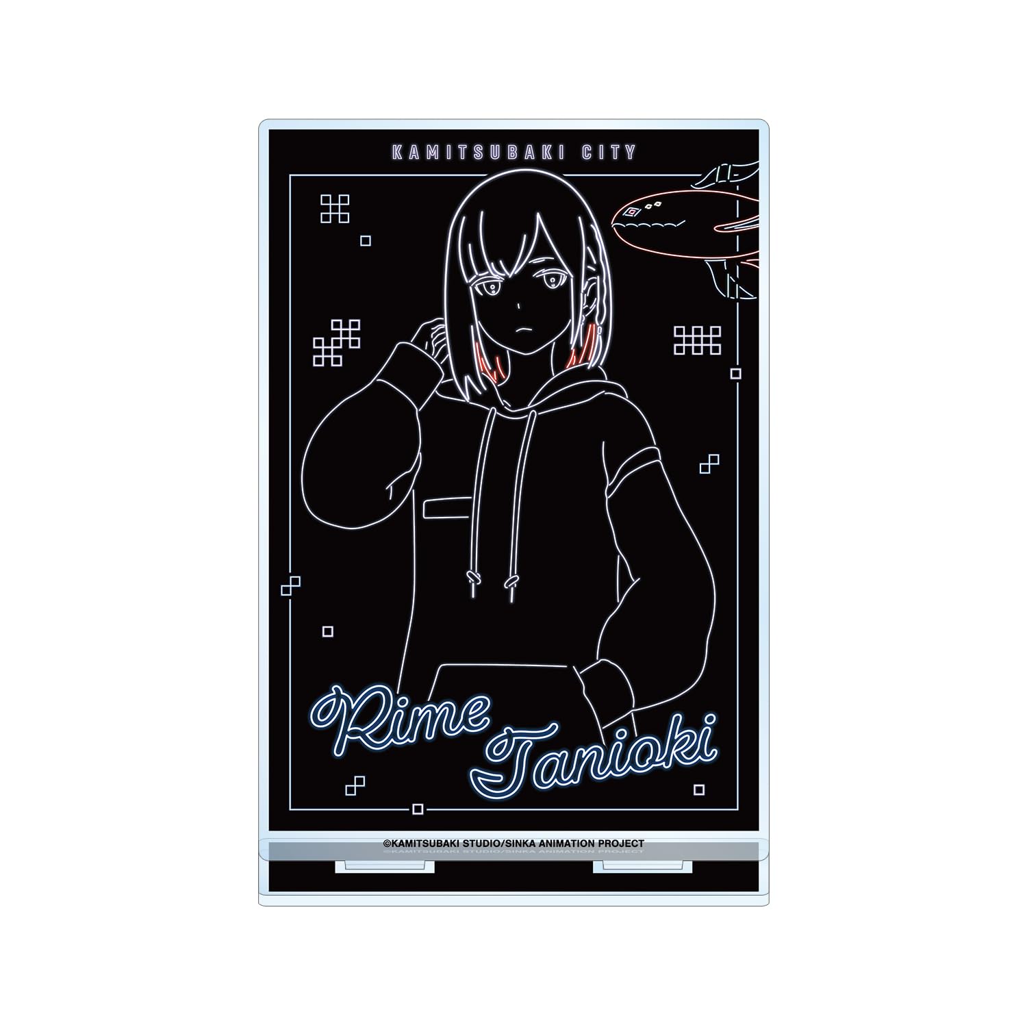 ТВ-аниме «Город Камицубаки на реконструкции». Таники Тануки Глаза Ани Неон БОЛЬШАЯ Акриловая подставка версия B