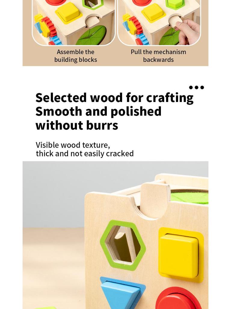 8-in-1 Montessori Early Education Toy: Shape & Color Matching, Ball & Coin Toss, Fine Motor Skills