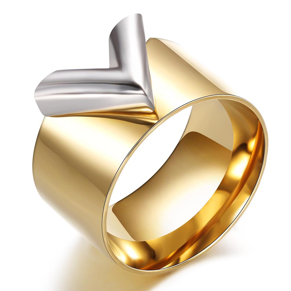 Pointed V Shaped Chevron CZ Simulated Diamond Zircon Heart Stackable Ring Eternity Bands for Women