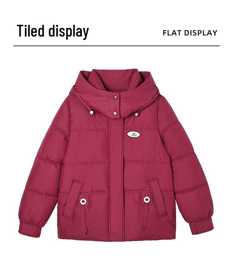 Women's Winter 2025 Simple Commute Short Down Jacket - Youth Loose Fit, Thickened Cotton-Padded Coat.