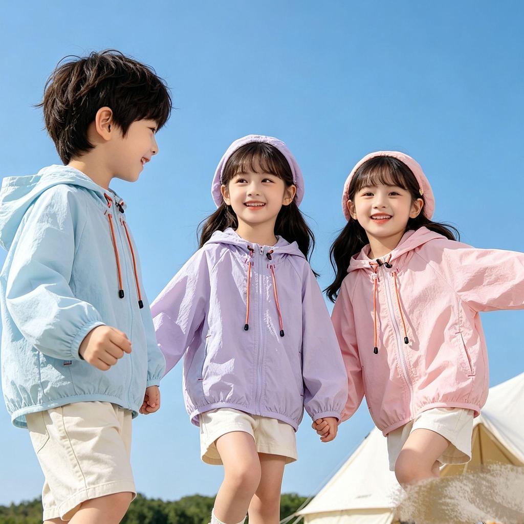 Girls' UV Protection Ice Silk Jacket - Summer 2026 Style