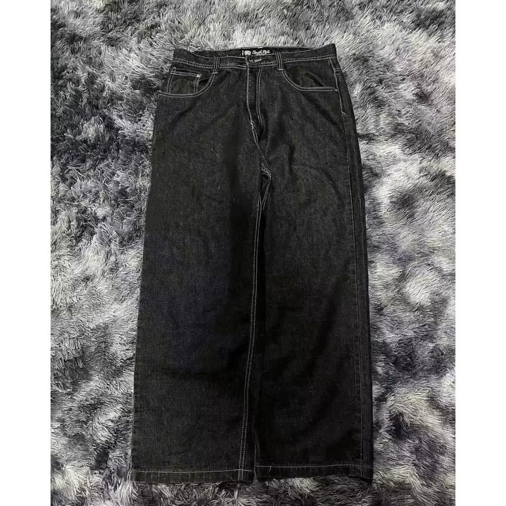 DRIPX Tendenza Street Americana Y2K Jeans Larghi Ricamati con Lettere Uomo Harajuku Nuovi Pantaloni Larghi Oversize Hip Hop Unisex Jeans a Straccio