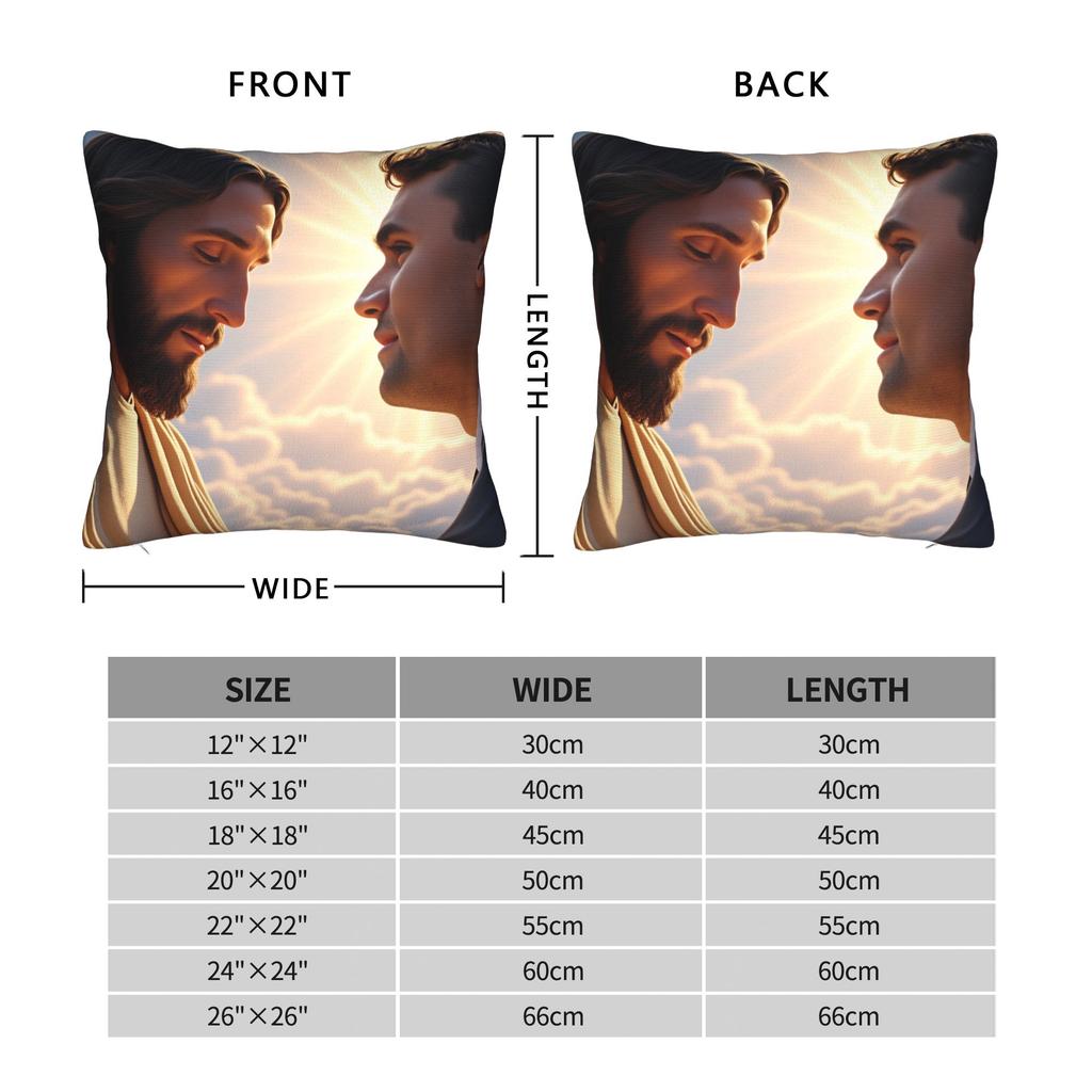 Fundas de Almohada Angélicas y de Jesús de Charlie Kirk Funda de Almohada Cuadrada Linda y Divertida para Silla de Sala de Estar