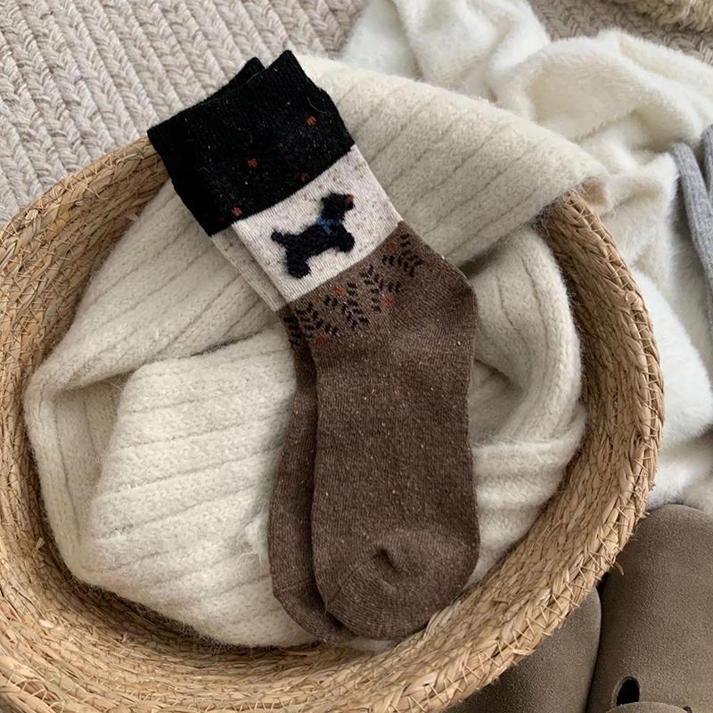 

Мультяшные носки женские такса милые каваи харадзюку дышащие осенне-зимние носки с собаками