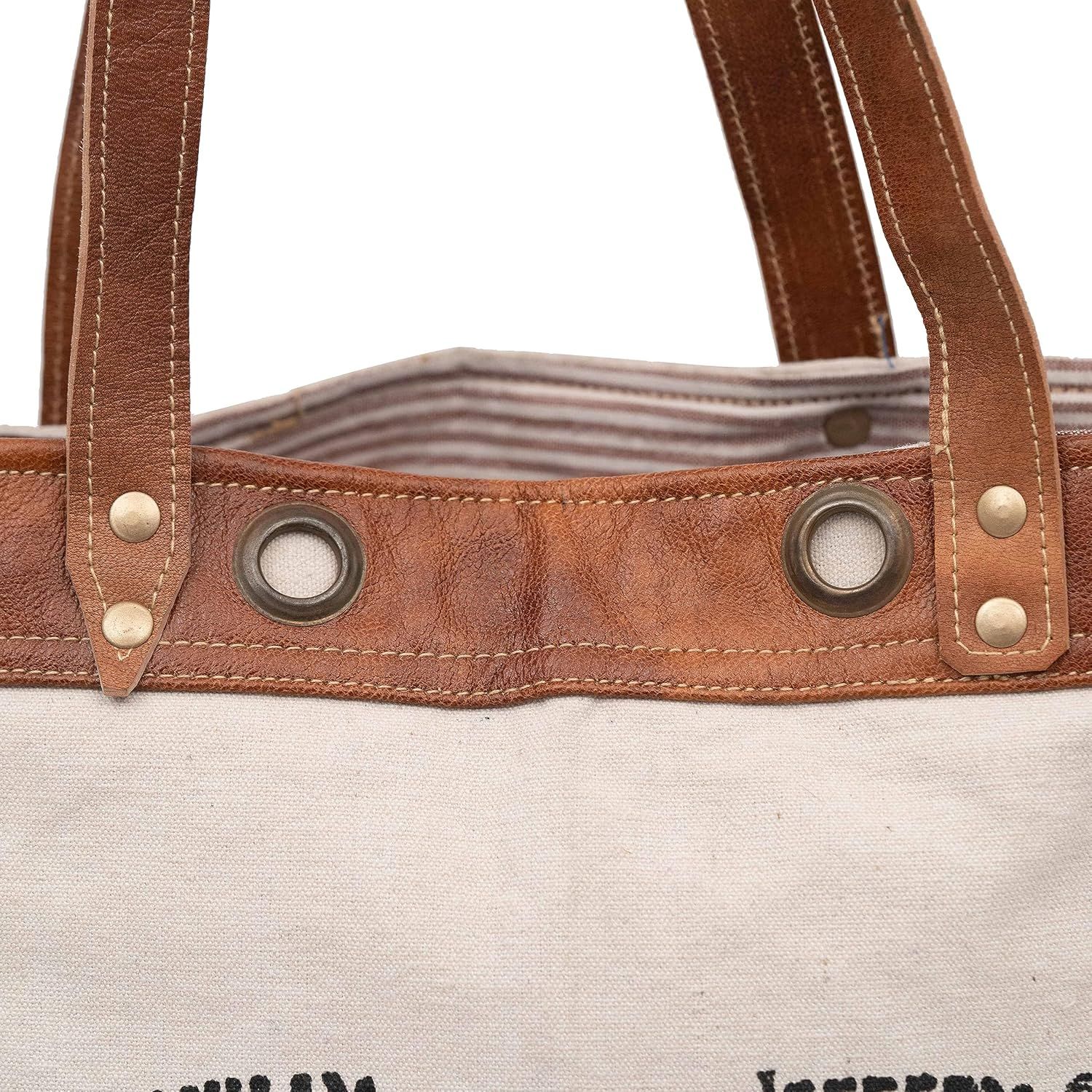 Кожаные сумки Let s Touch The Sky Большая сумка из переработанной парусины белого — фото 3