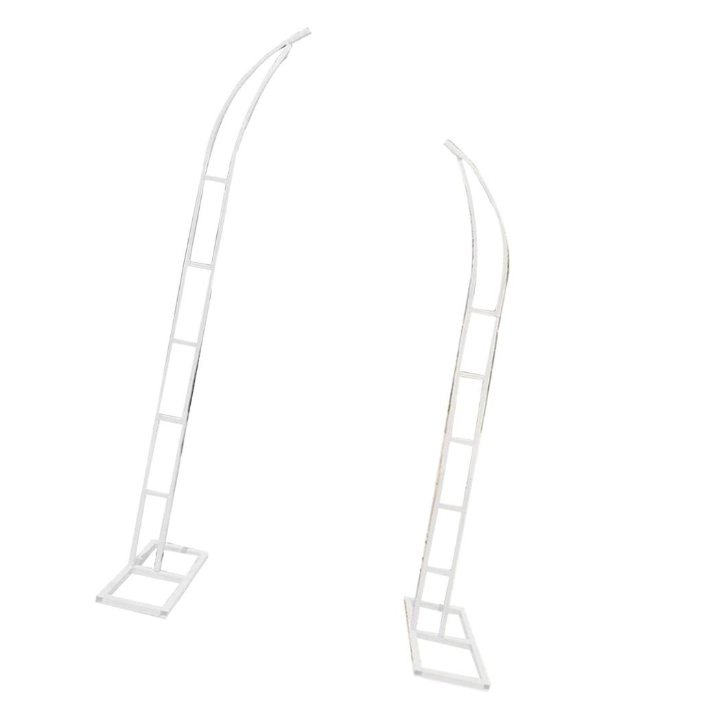 2 Pieces 5.9ft & 6.9ft Metal Wedding Arch Multifunctional Backdrop Stand