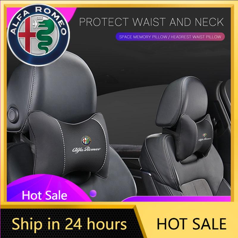 Car Stickers For Alfa Romeo 1Pcs Car Seat Headrest Neck Pillow Auto Interior Accessories For Alfa Romeo Giulietta GT 159 147 156