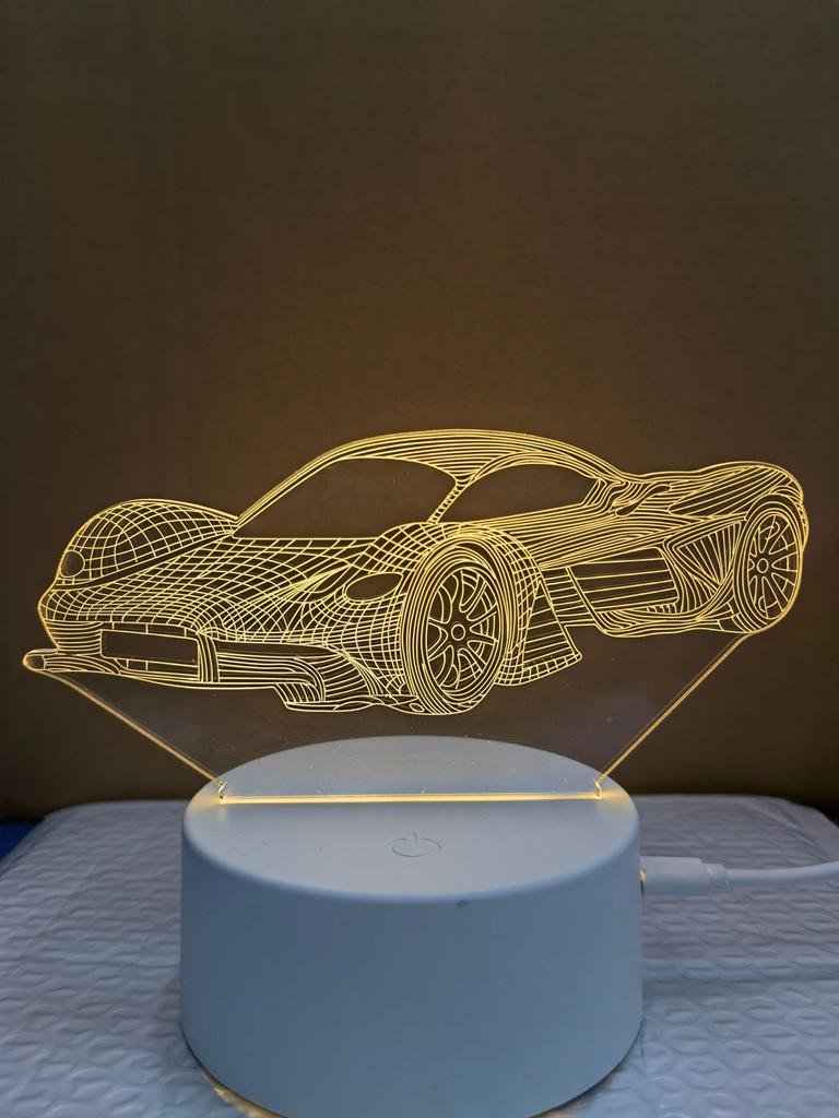 Creative 3D LED Night Light 7 Color Acrylic Veilleuse ABS Plastic Base LED Night Lamp for Children's Room Table Desk Use