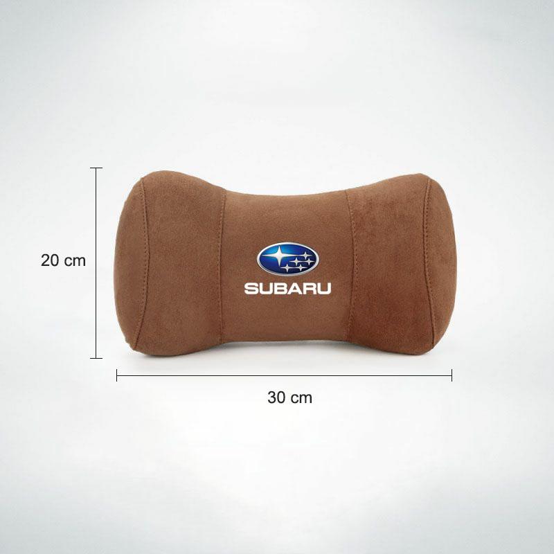 1Pcs Suede Car Interior Seat Headrest Neck Pillow For Subaru Impreza Outback Legacy WRX STI BRZ Forester Crosstrek Levorg Ascent ew3
