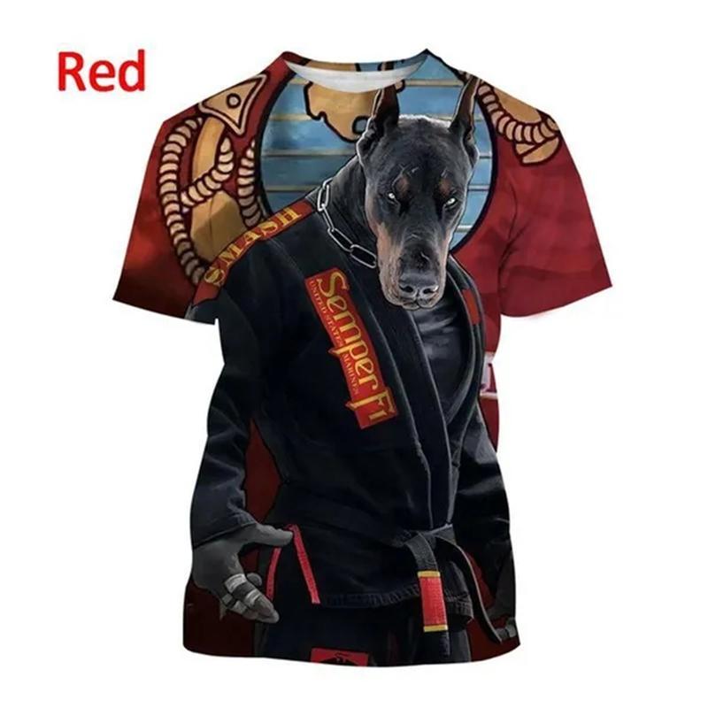 Animal Print Breathable Short-sleeved Funny 3D Printed T Shirt Men's Lovers Harajuku Style Streetwear Tshirt