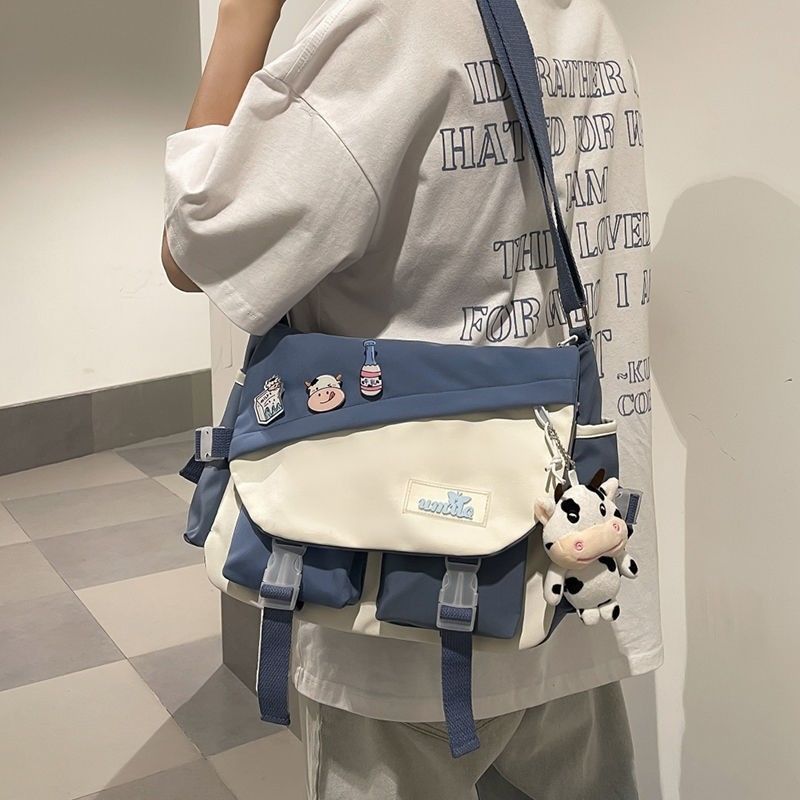 Torebki nylonowe torba na ramię o dużej pojemności torby Crossbody dla nastolatek dziewczyny mężczyźni torba Harajuku torby szkolne dla uczniów Sac