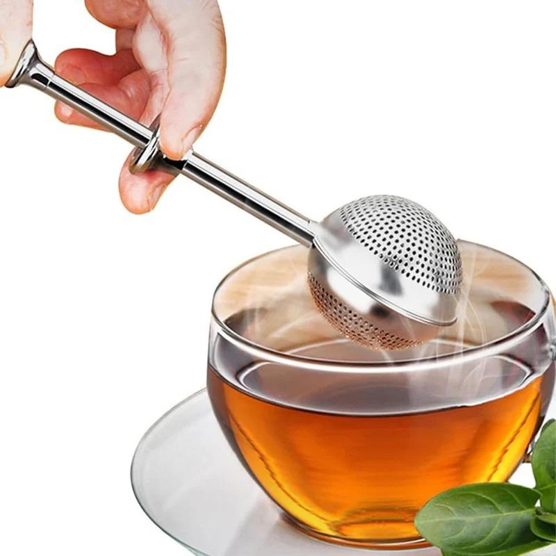 Adjustable Handle Tea Infuser - Stainless Steel Reusable Filter for Tea Sugar Baking Spices