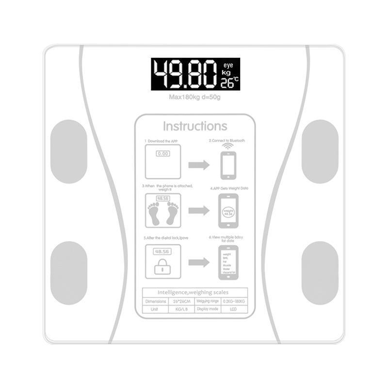 Smart Bluetooth Body Fat Scale for Accurate Household Weight Measurement