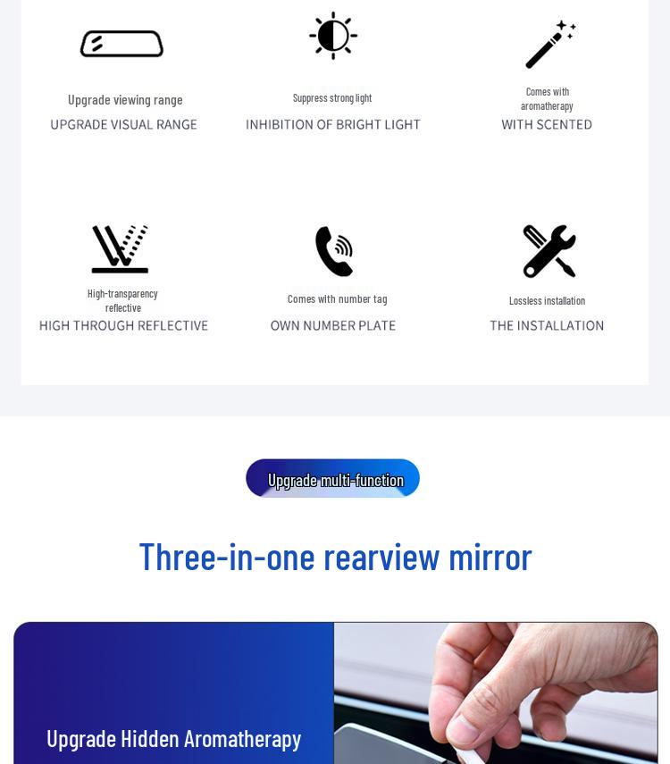 High-Definition Rearview Suction Cup Mirror for Tricycles – Blind Spot and Reverse Assistance