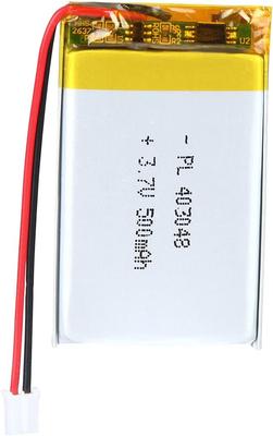 3.7V 500mAh Lithium Battery Model 403048 with Protection Circuit – Rechargeable – Compatible with Bluetooth Earphones and TWS Headphones