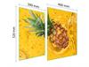 SZKLANA PŁYTA OCHRONNA NA KUCHENKĘ 70x52 ANANAS